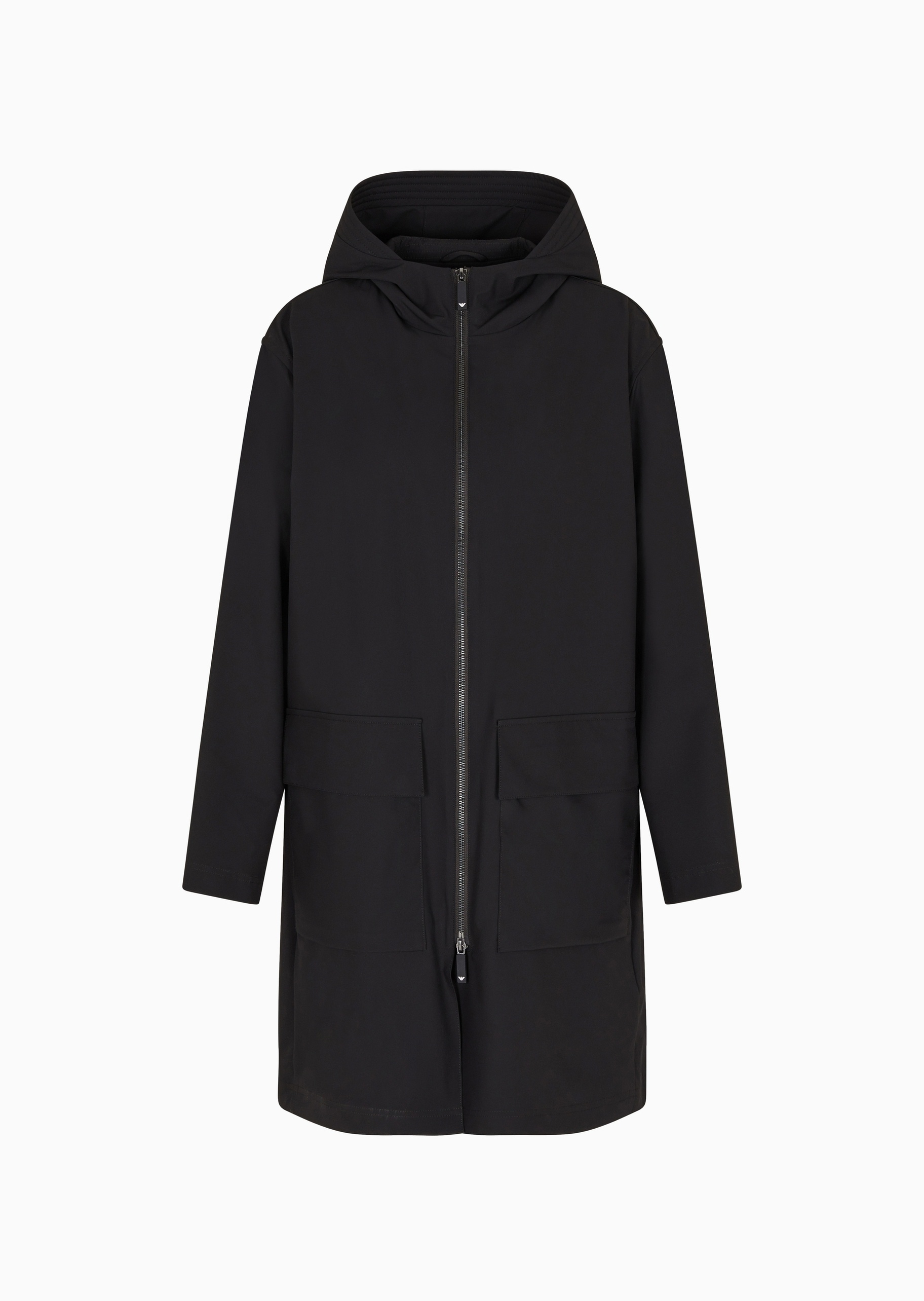 Emporio Armani 女士宽松长袖连帽休闲拉链门襟棉服