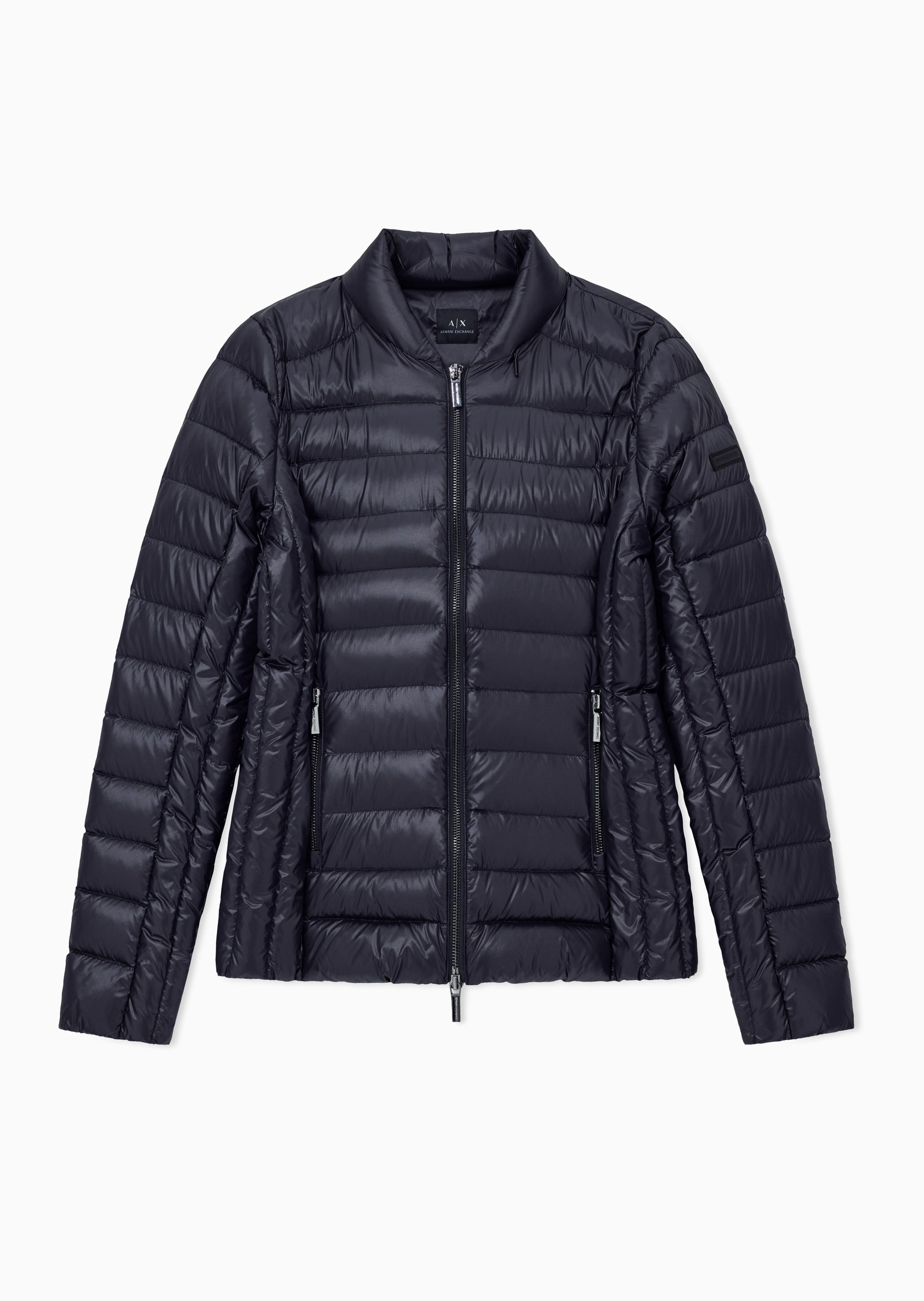 ARMANI EXCHANGE 女士长袖立领拉链门襟纯色保暖羽绒服