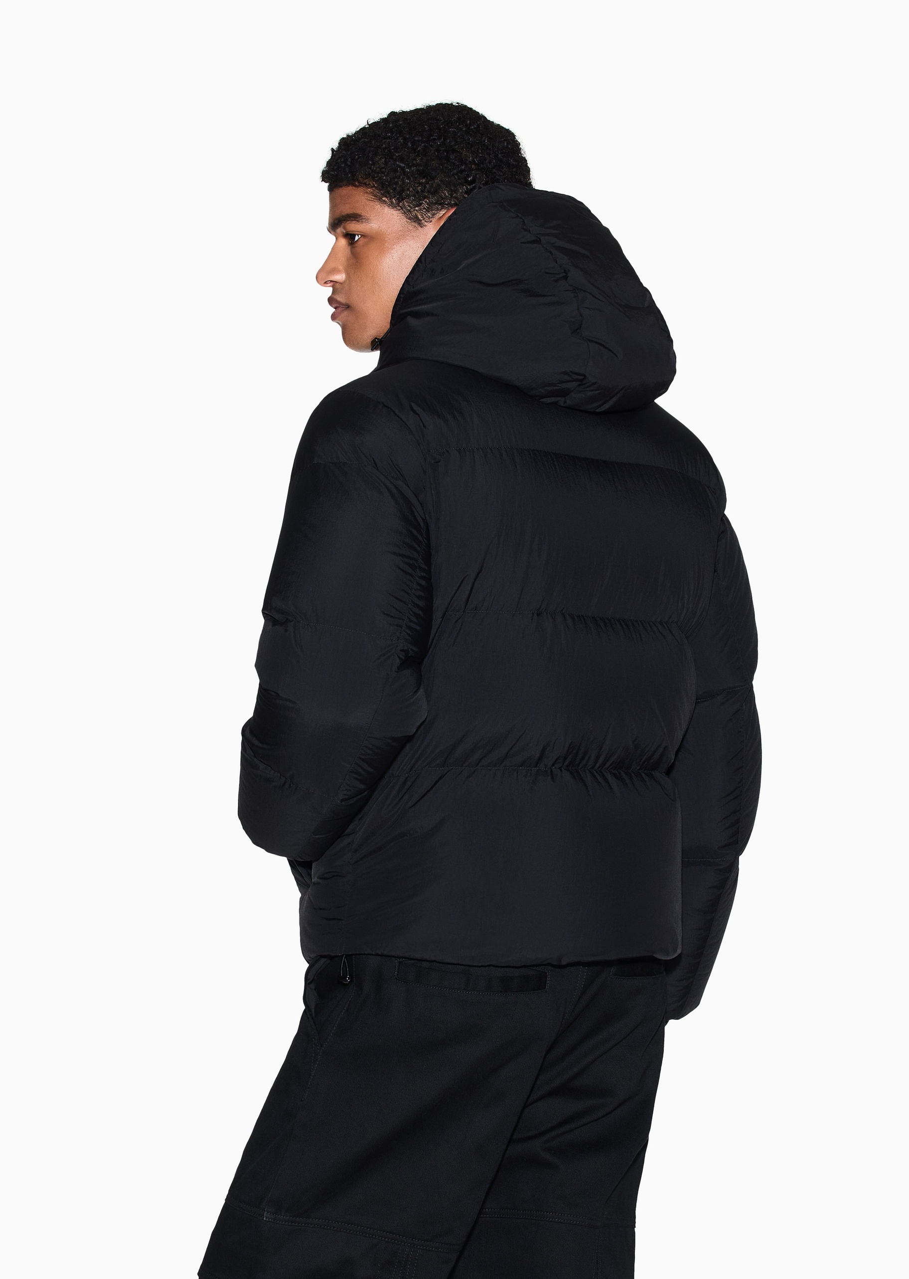 ARMANI EXCHANGE 男士长袖连帽拉链门襟保暖休闲羽绒服
