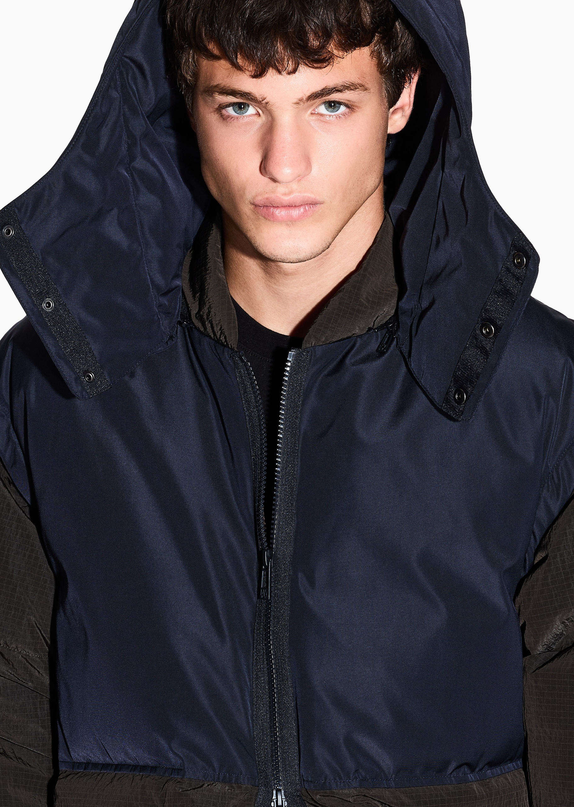 ARMANI EXCHANGE 男士80白鸭绒连帽面包羽绒服外套
