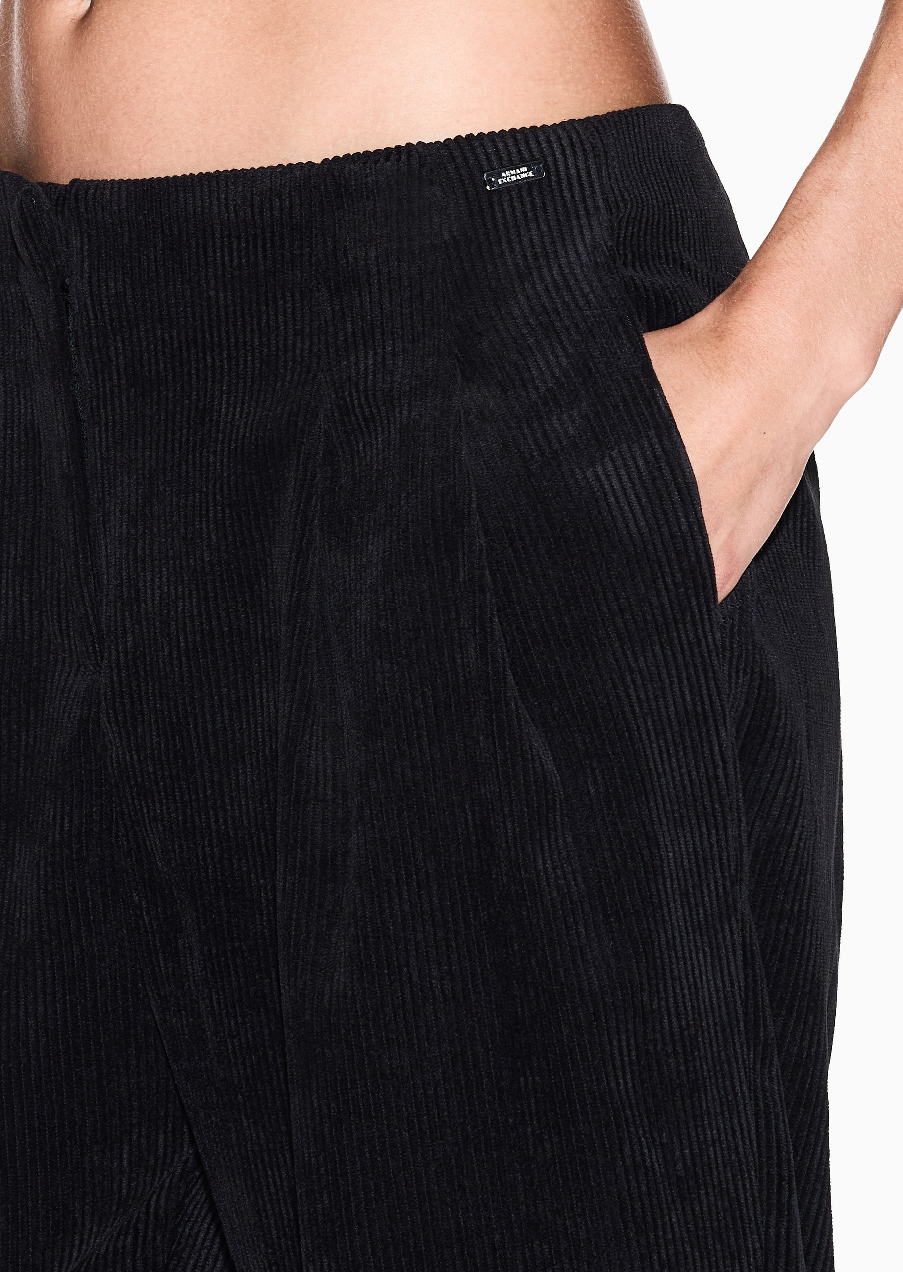 ARMANI EXCHANGE 女士微弹宽松长款直筒灯芯绒休闲裤