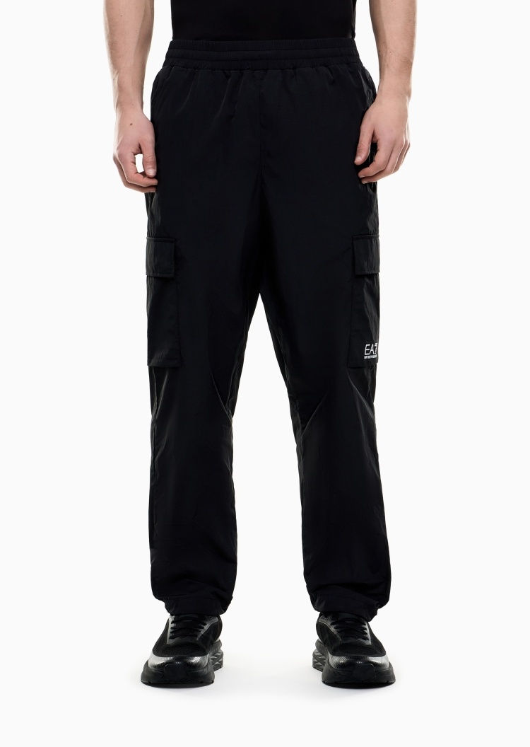 EA7 男士合身长款直筒束脚工装运动休闲裤