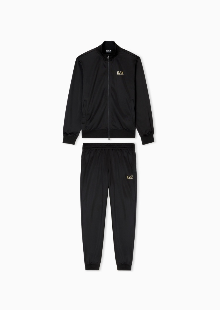 EA7 男士立领开衫束脚卫裤字母标识运动套装