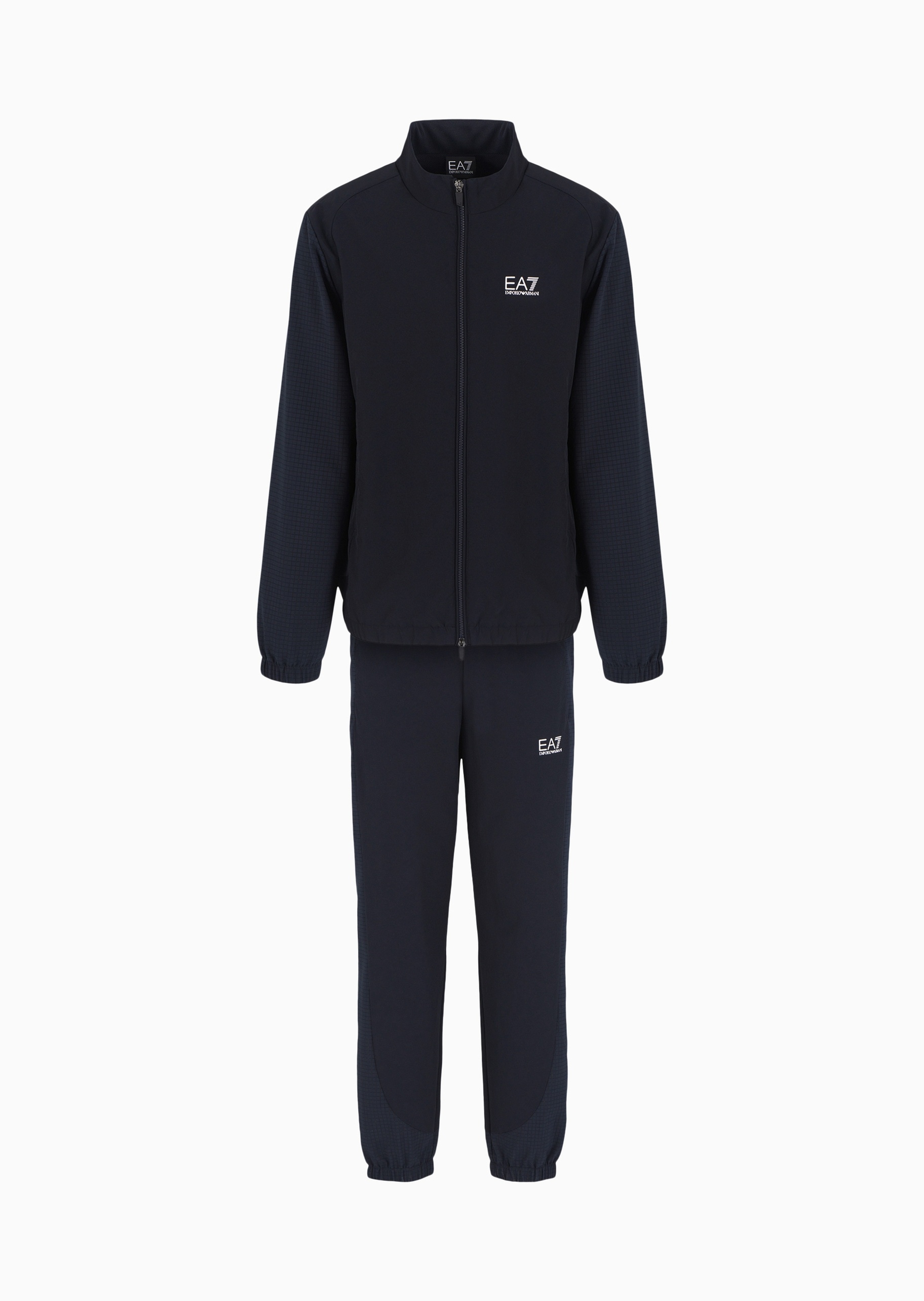 EA7 男士合身拉链开衫长裤网球运动套装