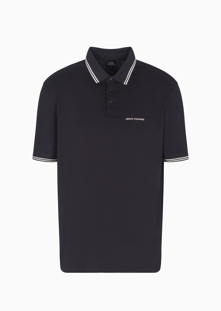 ARMANI EXCHANGE 男士全棉宽松短袖翻领Polo衫