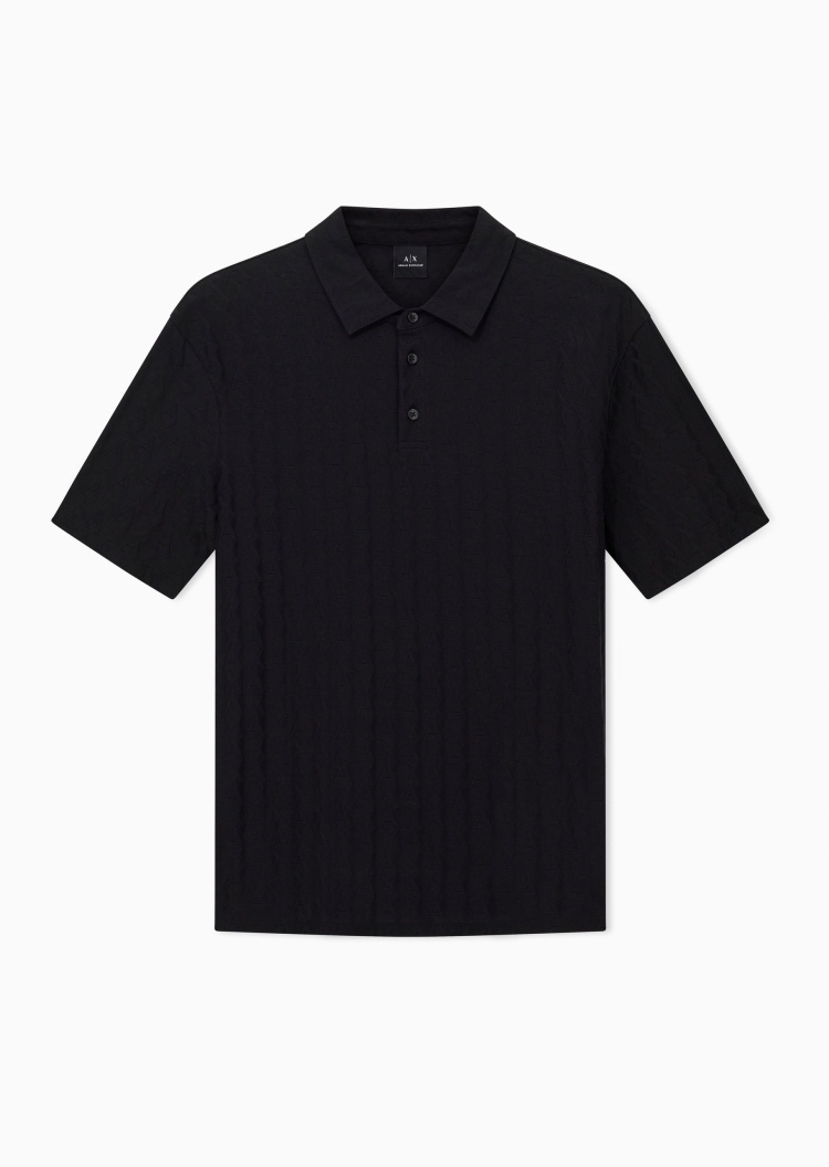 ARMANI EXCHANGE 男士丝光全棉合身短袖翻领Polo衫