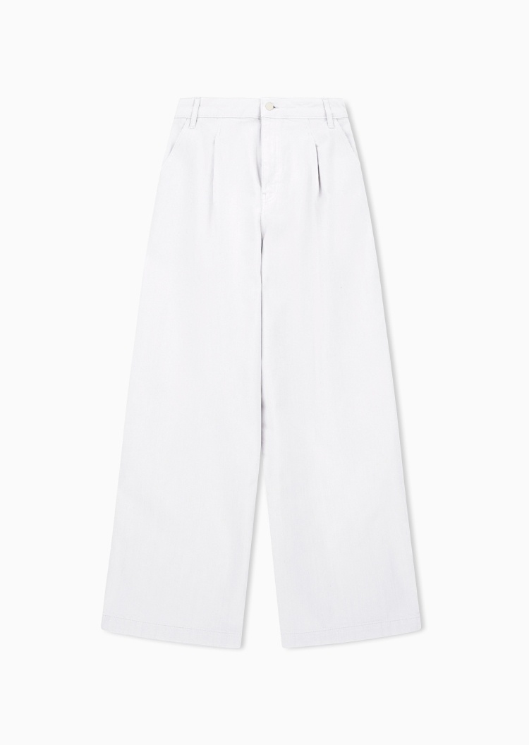 ARMANI EXCHANGE 女士全棉宽松中腰长款直筒牛仔裤