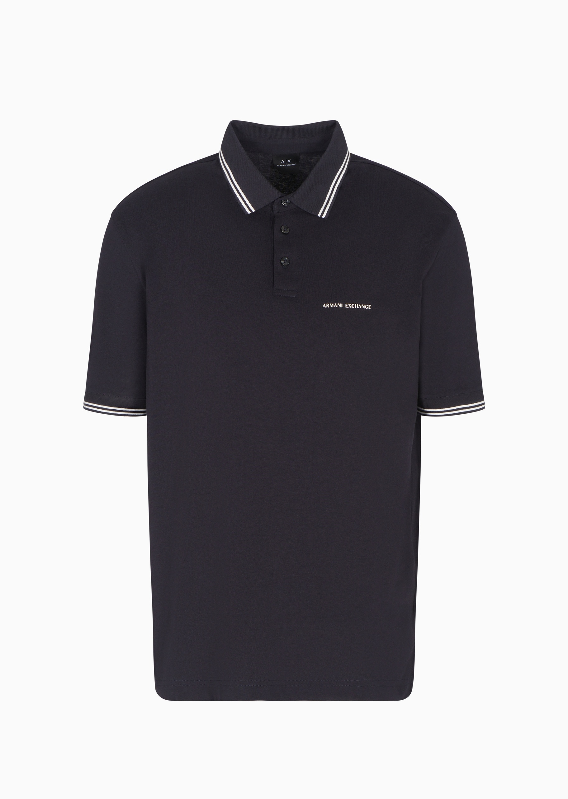 ARMANI EXCHANGE 男士全棉宽松短袖翻领Polo衫