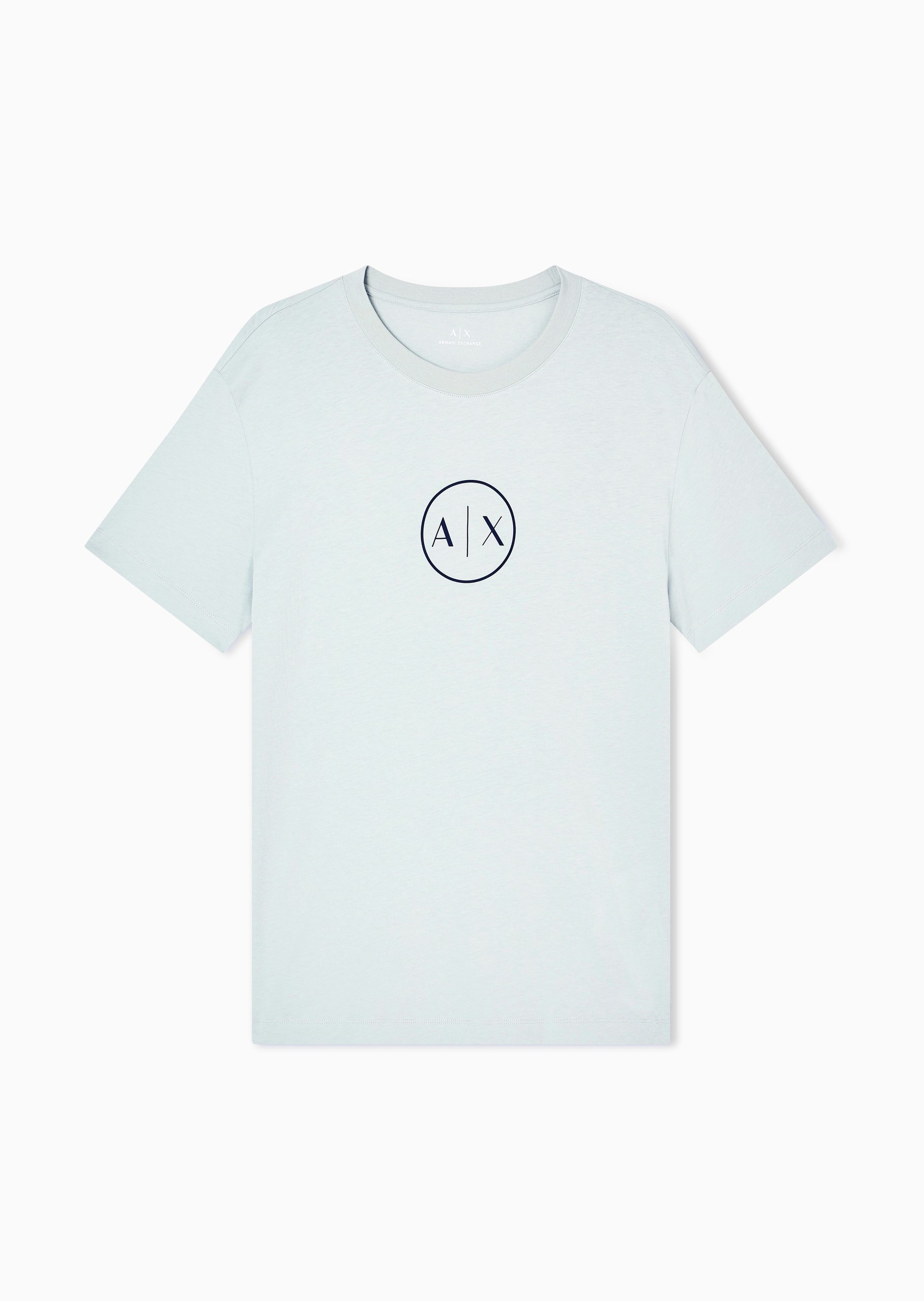 ARMANI EXCHANGE 男士纯棉合身短袖圆领正肩印花轻薄T恤衫