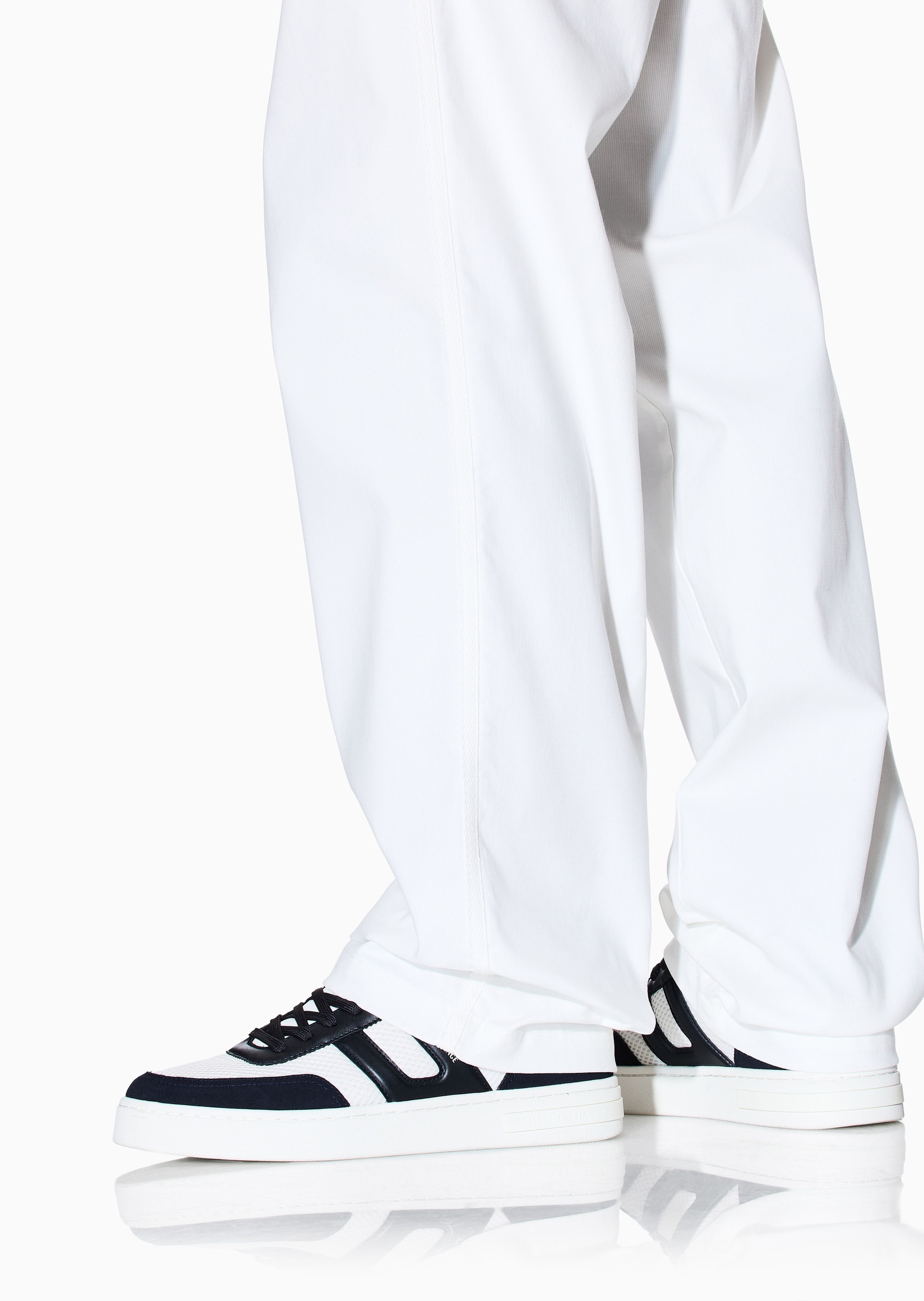 ARMANI EXCHANGE 男士纯棉微弹宽松长款直筒休闲裤