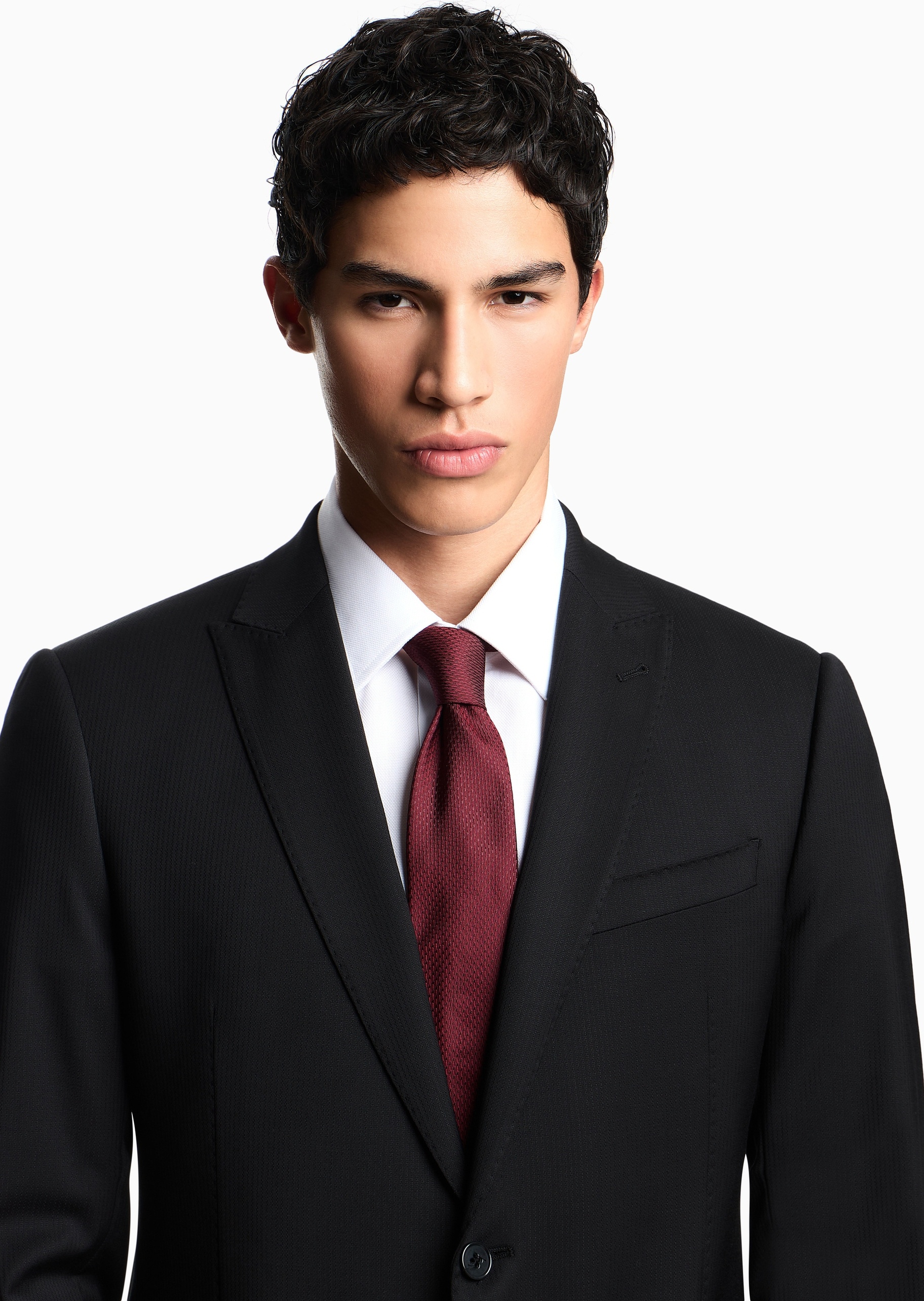 Emporio Armani 男士桑蚕丝商务正装领带配饰礼物