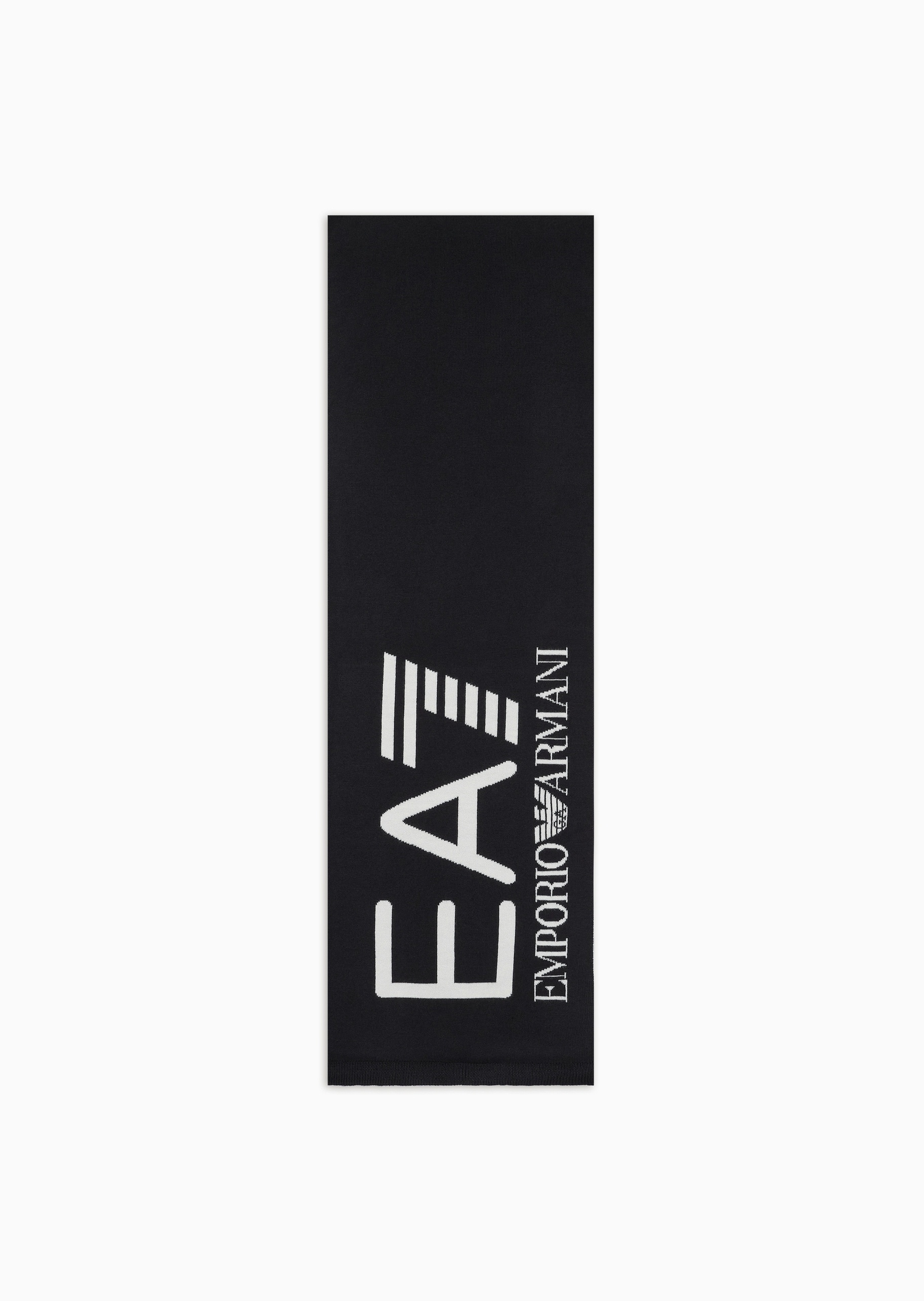 EA7 男女同款长方形撞色提花保暖登山围巾