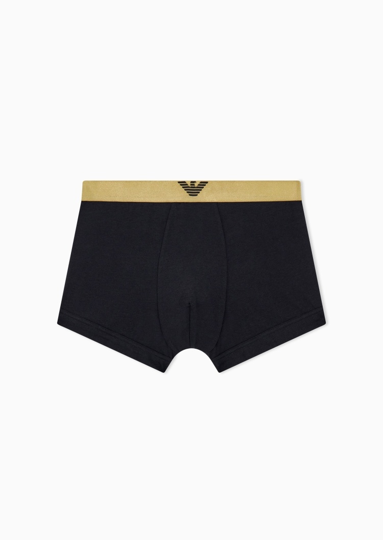 Emporio Armani 男士弹力平角轻奢礼物撞色腰边内裤
