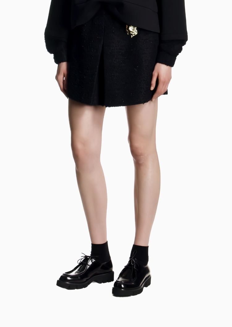 Emporio Armani 马年限定女士短款A字复古半身裙