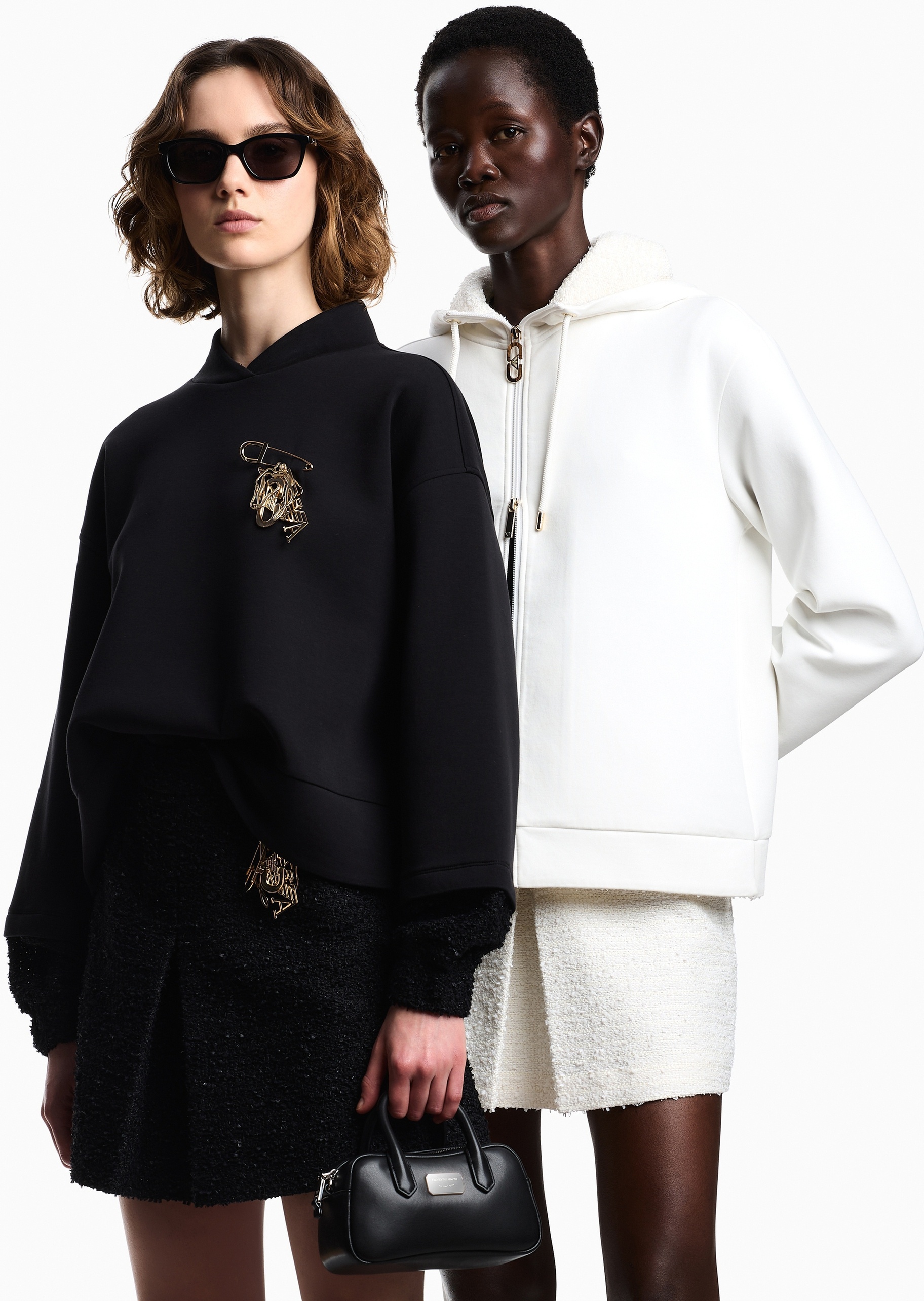 Emporio Armani 马年限定女士短款A字复古半身裙