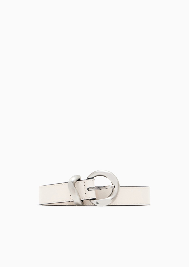 Emporio Armani 女士细款弧形带扣简约休闲针扣腰带