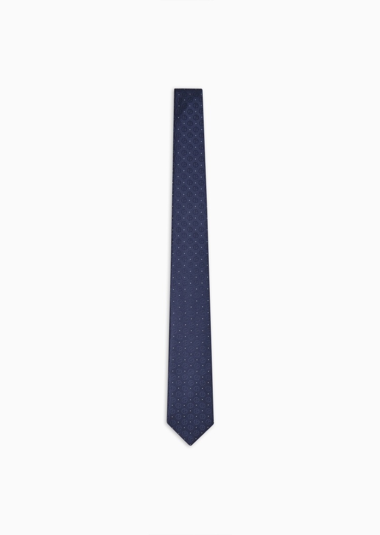 Giorgio Armani 男士桑蚕丝手打箭头型通体提花领带礼物