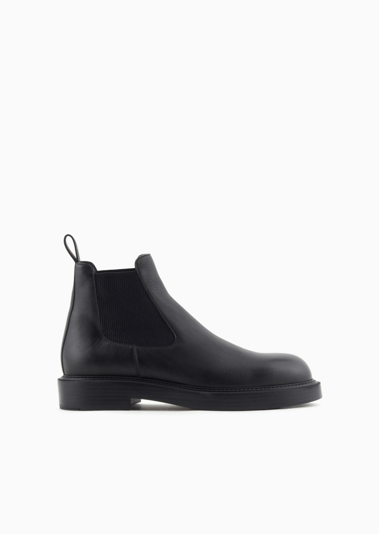Emporio Armani 男士商务通勤牛毛皮休闲皮鞋靴子