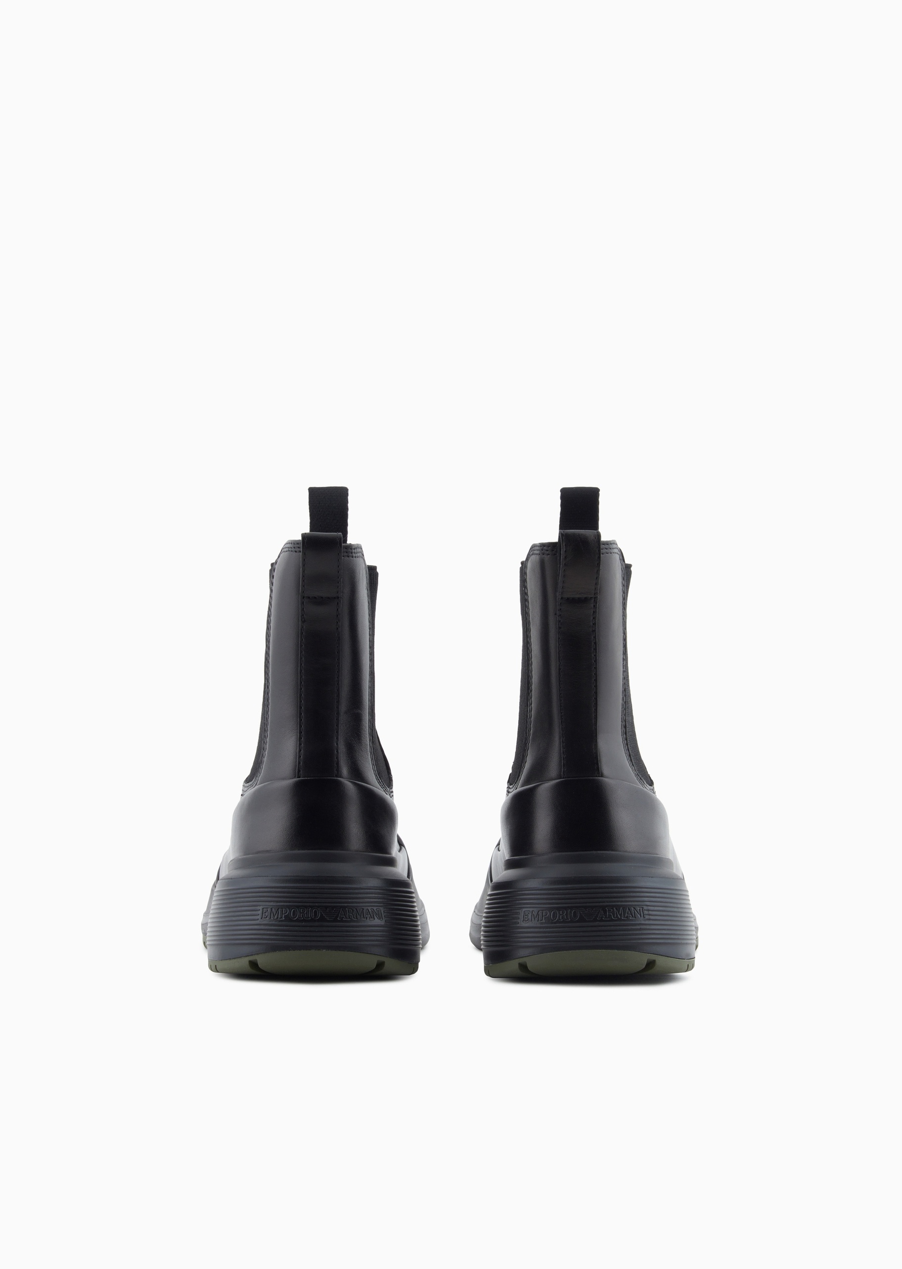 Emporio Armani 男士商务通勤休闲鞋复古风牛皮靴子