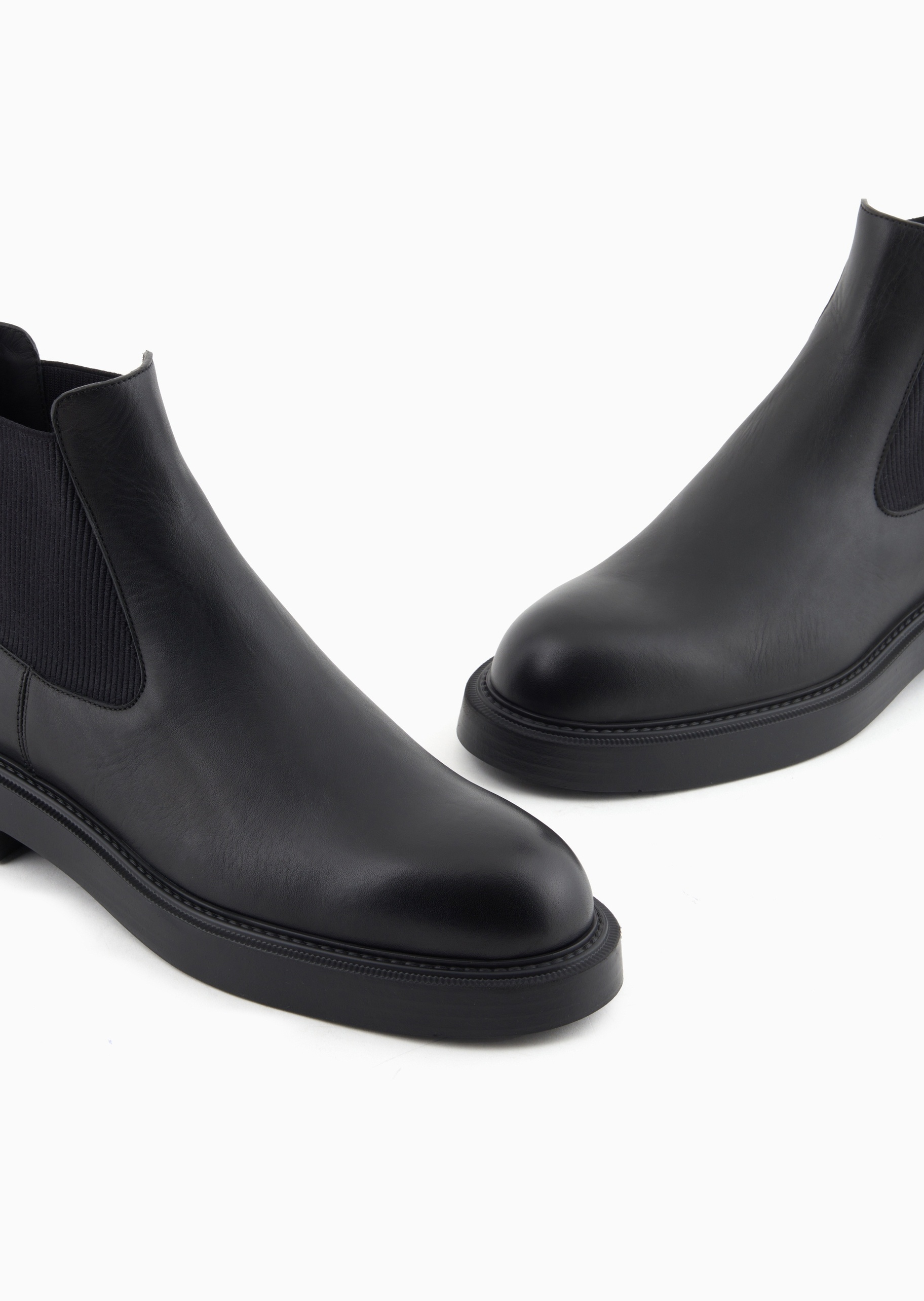 Emporio Armani 男士商务通勤牛毛皮休闲皮鞋靴子