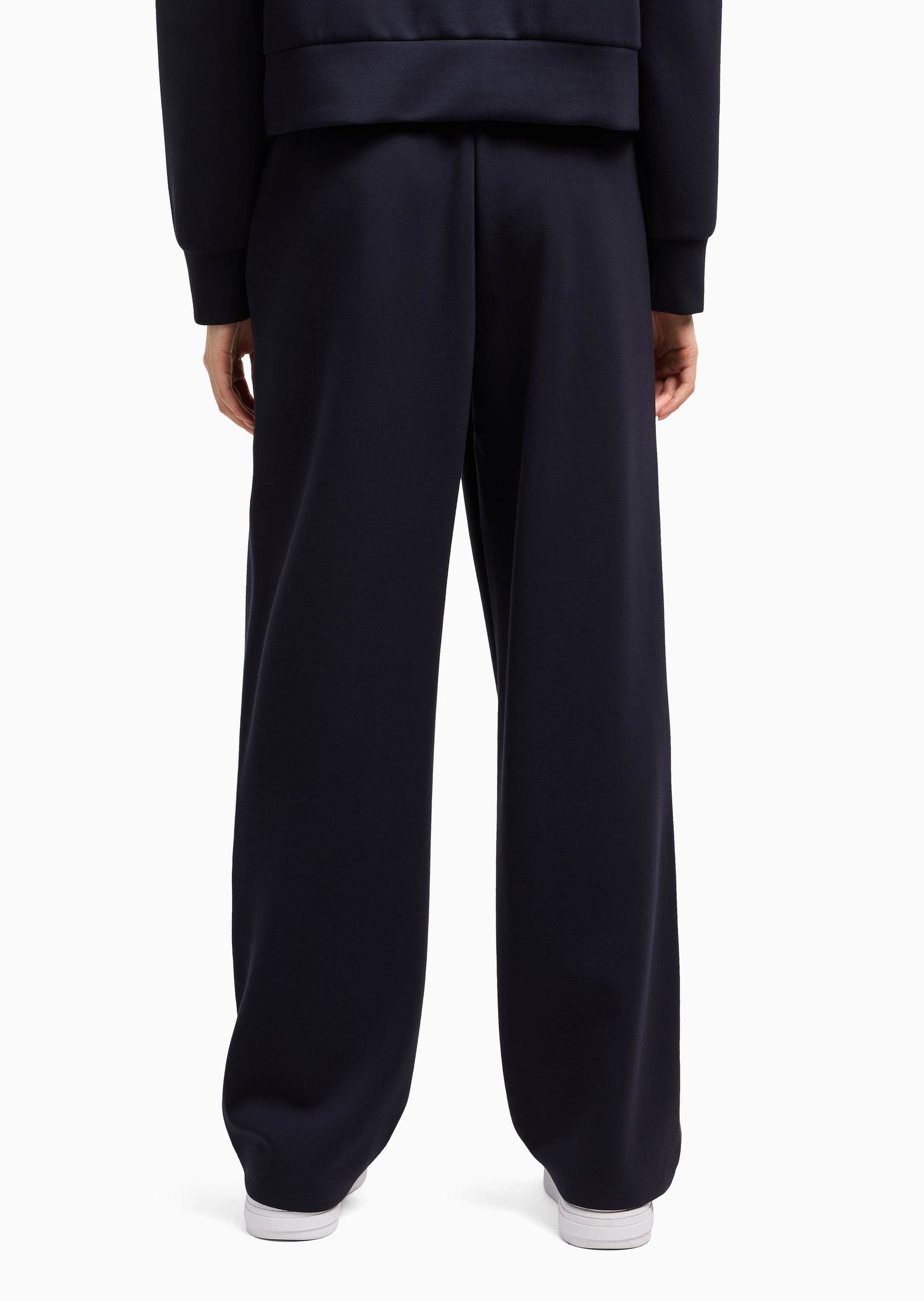 ARMANI EXCHANGE 女士宽松长款直筒垂坠感纯色休闲裤
