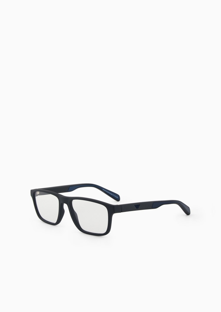 Emporio Armani 男士矩形可配度数简约现代光学眼镜