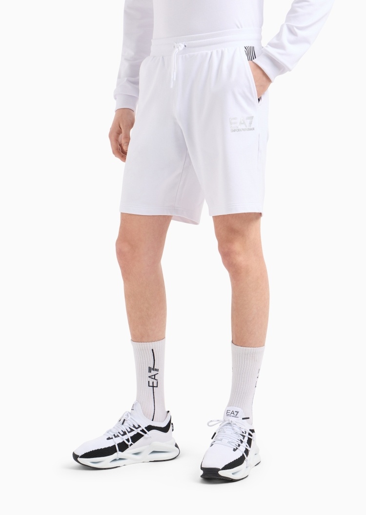EA7 男士VENTUS7宽松系带腰健身训练短裤