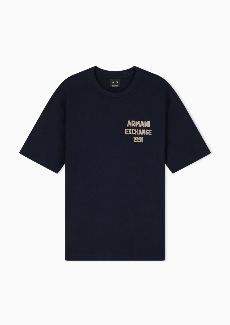 ARMANI EXCHANGE 男士纯棉宽松短袖圆领正肩休闲T恤