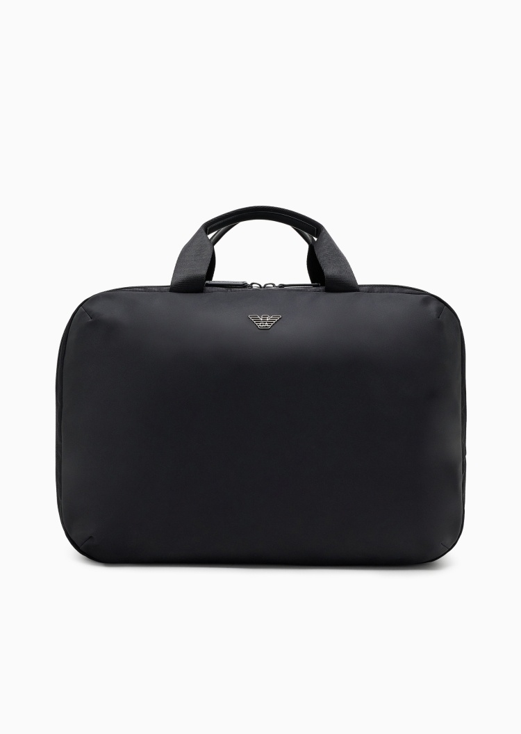 Emporio Armani 男士大容量拉链可拆肩带手提斜挎双肩包