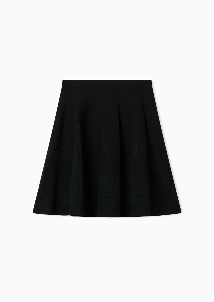 Emporio Armani 女士短款A字褶裥优雅复古半身裙