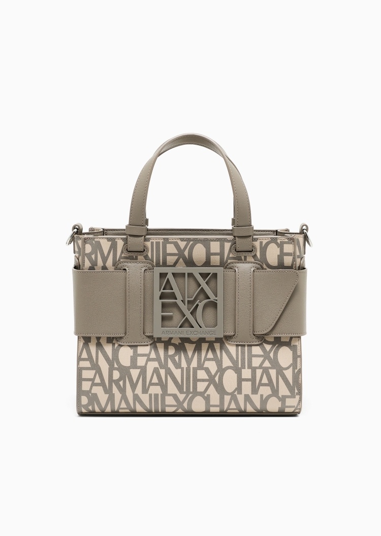 ARMANI EXCHANGE 女士拉链可调节肩带手提单肩斜挎托特包