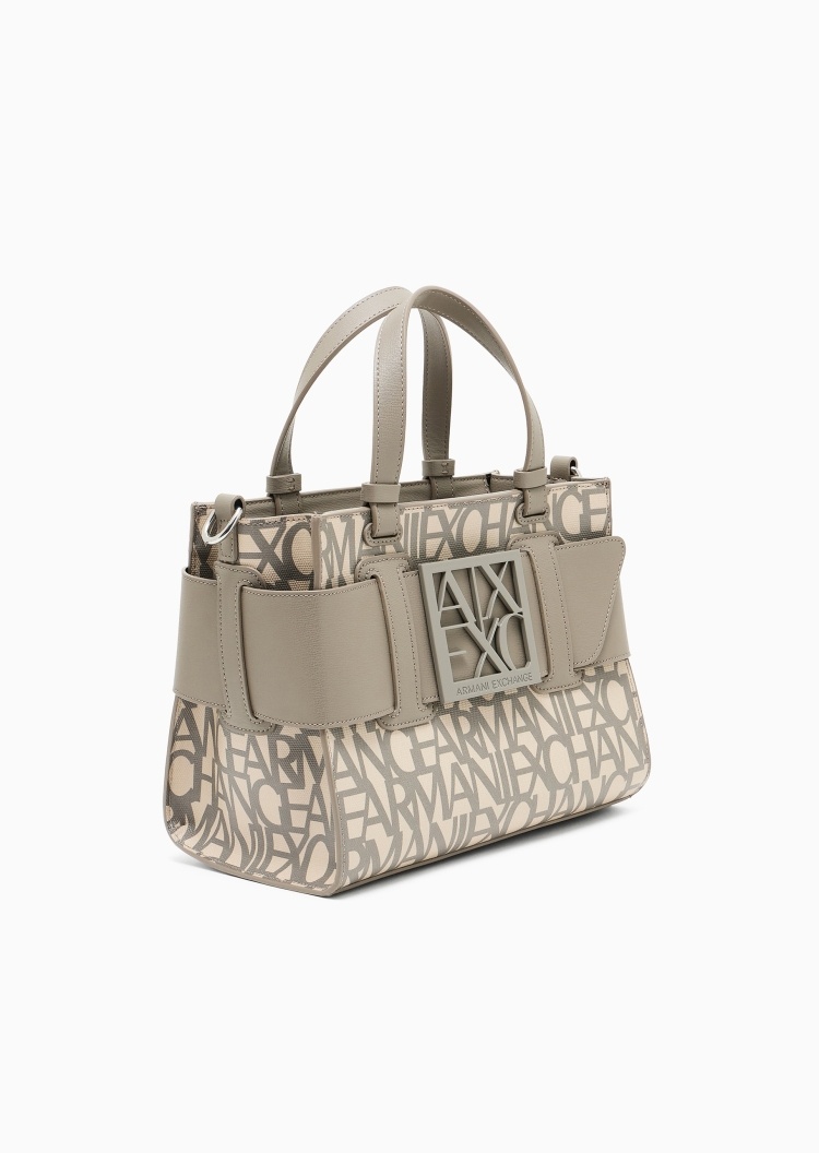 ARMANI EXCHANGE 女士拉链可调节肩带手提单肩斜挎托特包