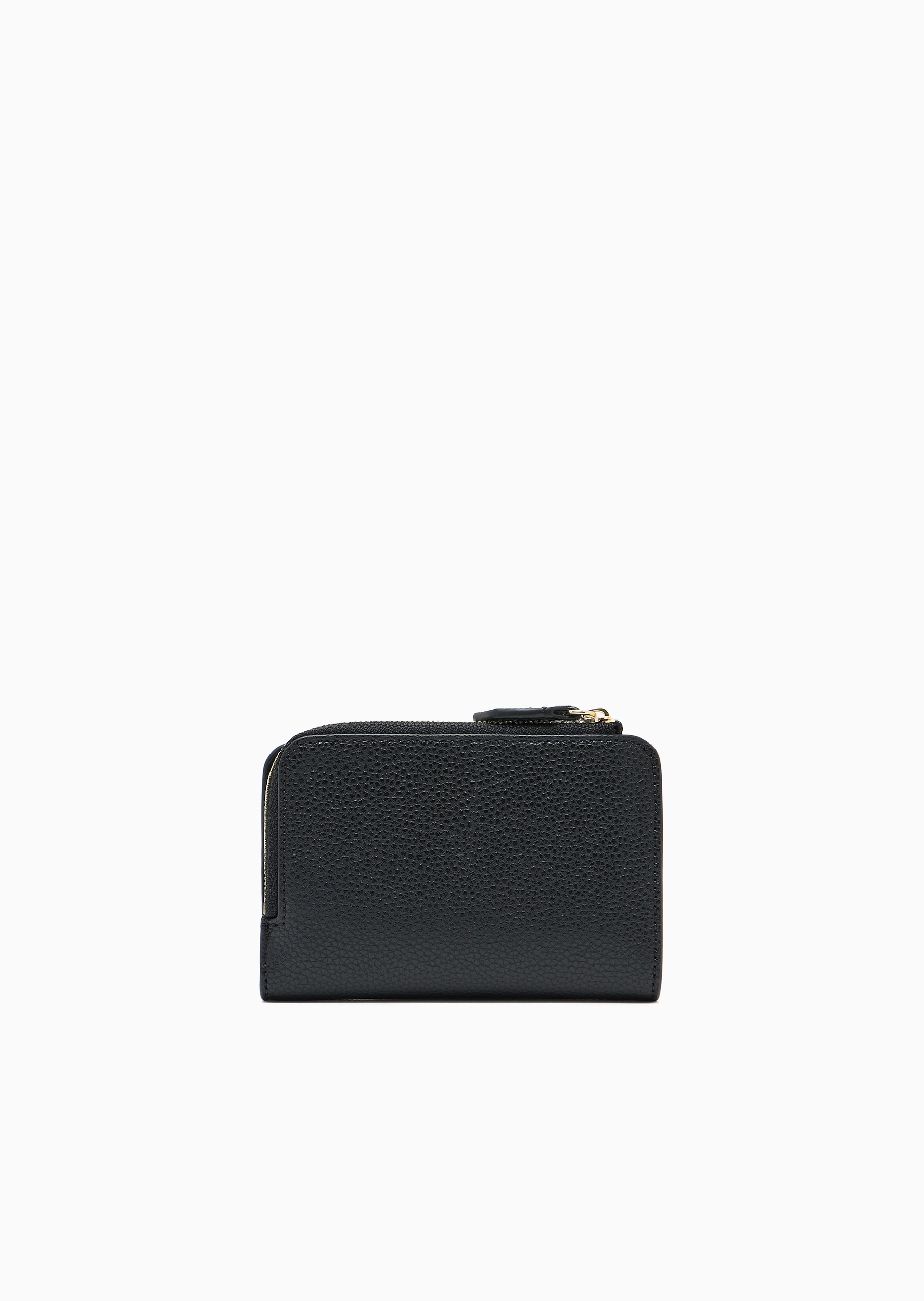 Emporio Armani 女士按扣双折多卡位鹿皮纹手拿钱包