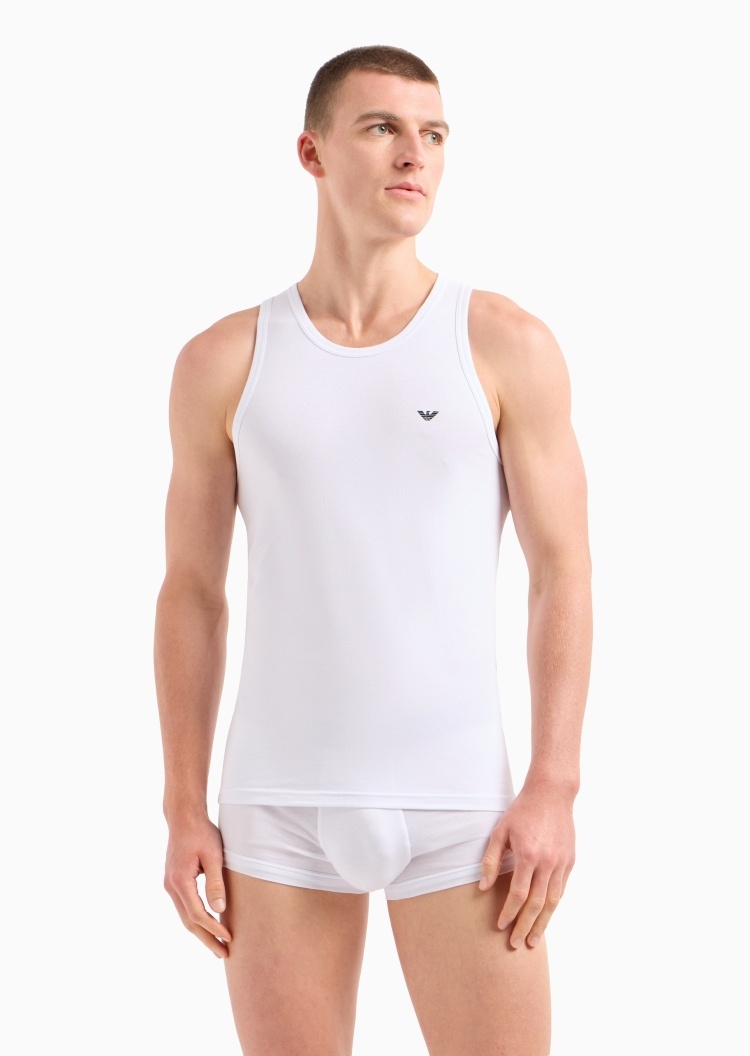 Emporio Armani 男士纯棉圆领休闲简约亲肤背心家居睡衣