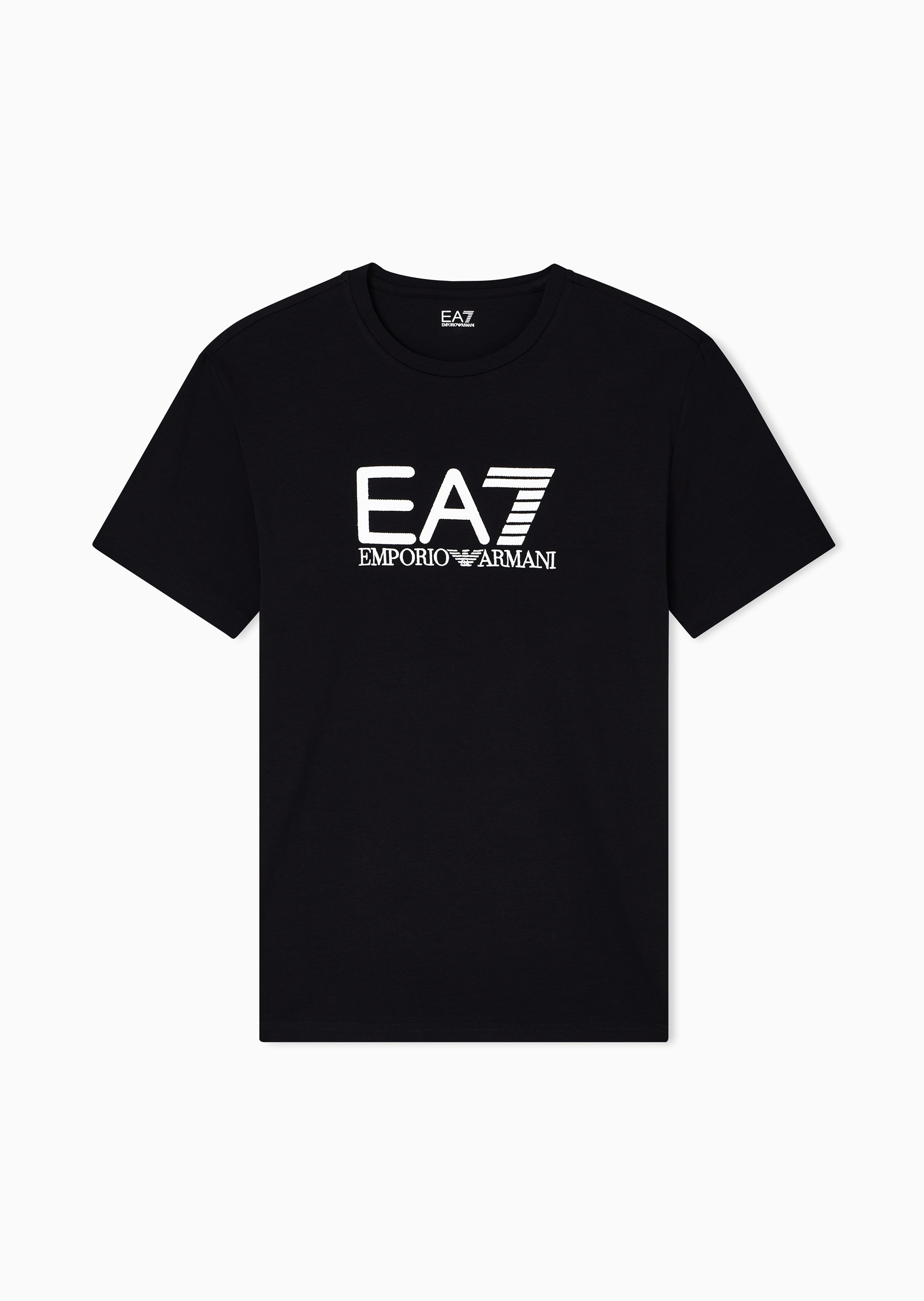 EA7 男士纯棉弹力合身短袖圆领运动T恤