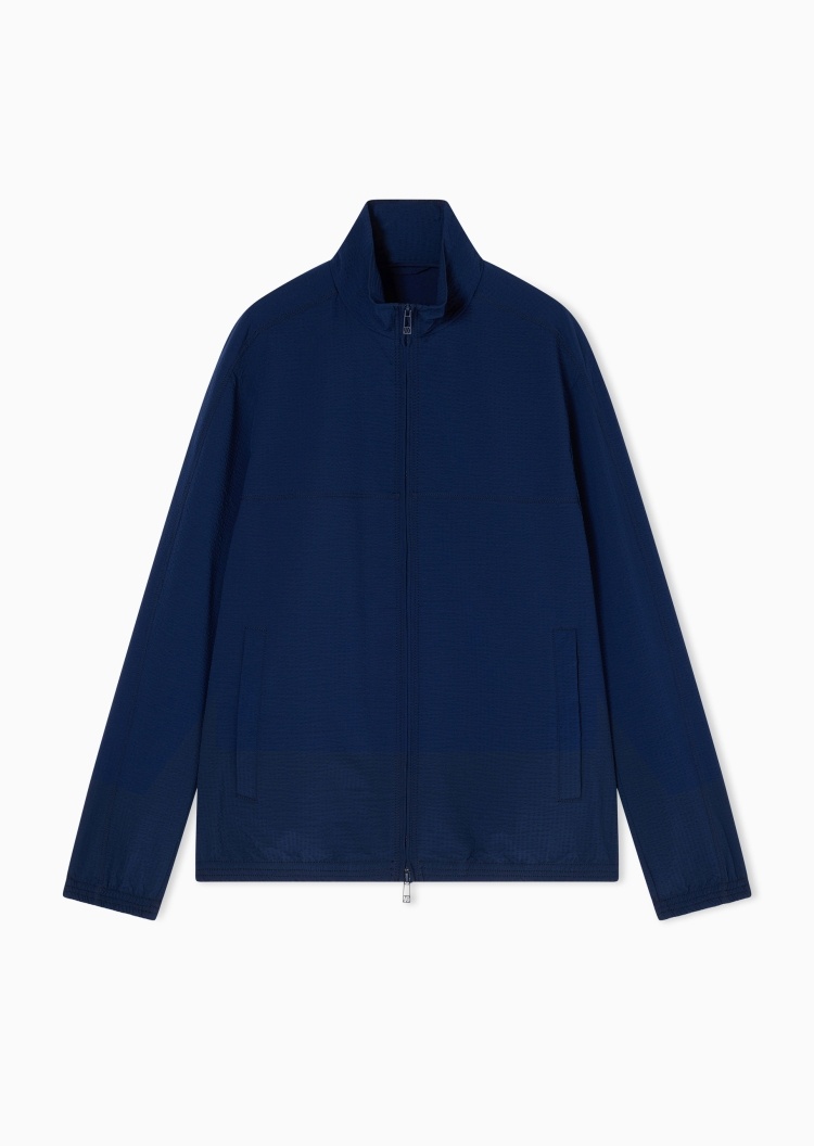 ARMANI EXCHANGE 男士长袖立领拉链门襟休闲纯色夹克