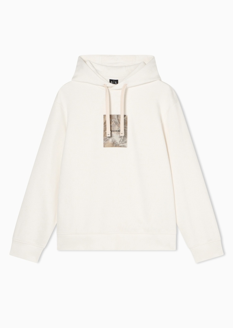 ARMANI EXCHANGE 男士纯棉宽松长袖连帽毛圈休闲卫衣