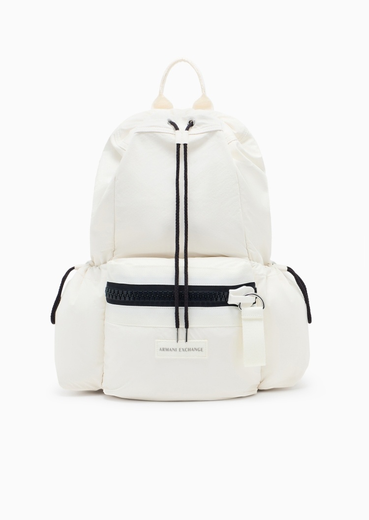 ARMANI EXCHANGE 男士大容量抽绳可调节肩带休闲手提双肩包