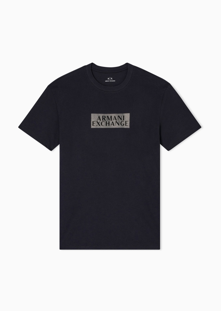 ARMANI EXCHANGE 男士全棉合身短袖圆领正肩纯色T恤
