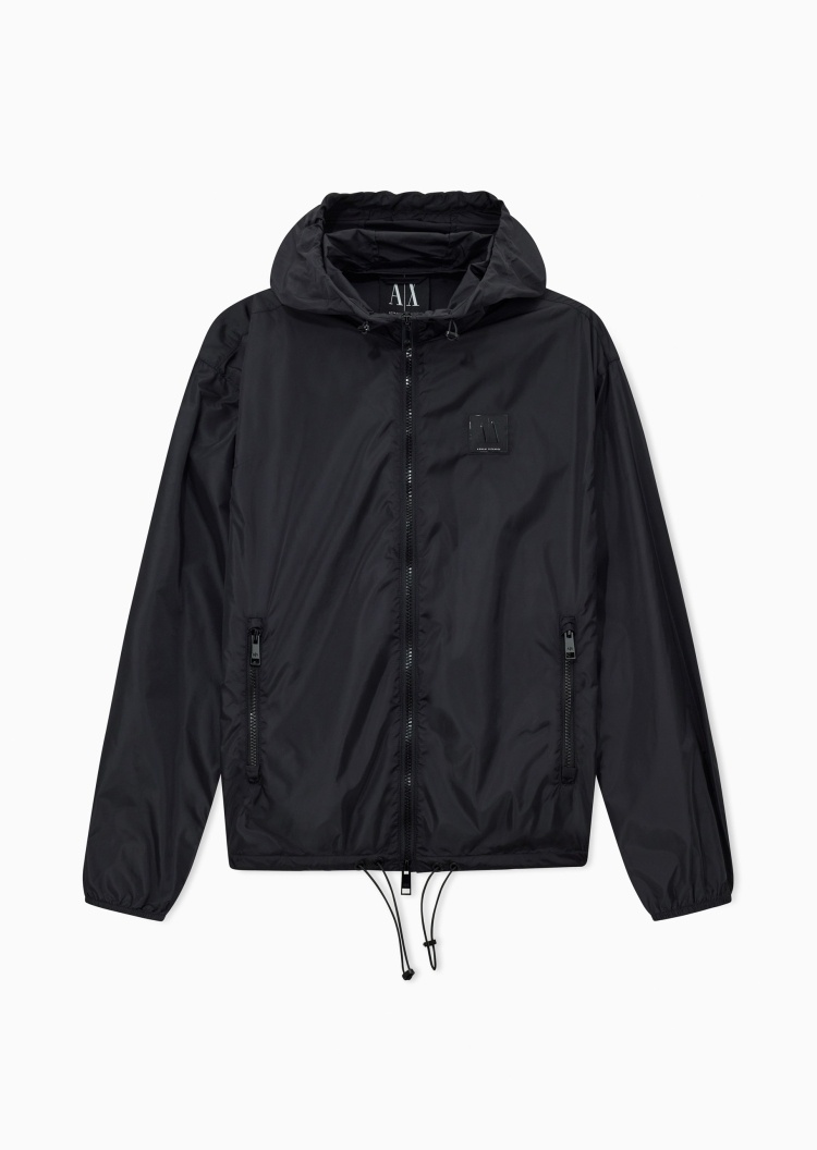 ARMANI EXCHANGE 女士合身长袖连帽拉链门襟抽绳下摆夹克