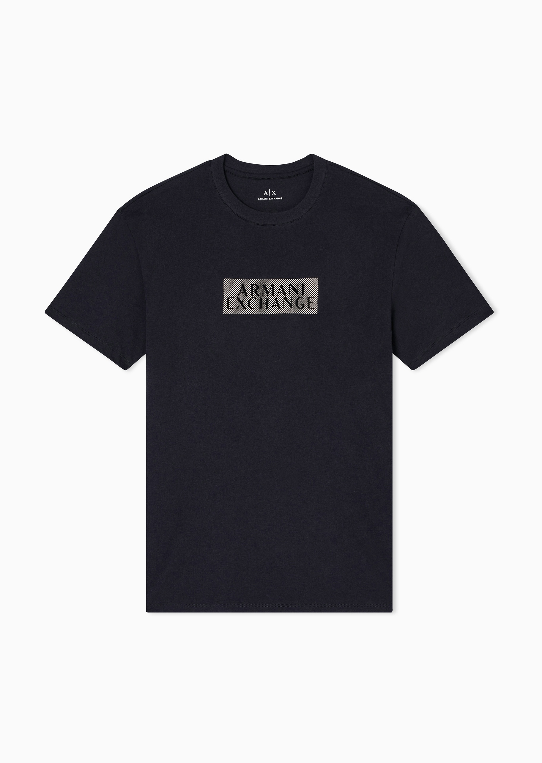 ARMANI EXCHANGE 男士全棉合身短袖圆领正肩纯色轻薄T恤