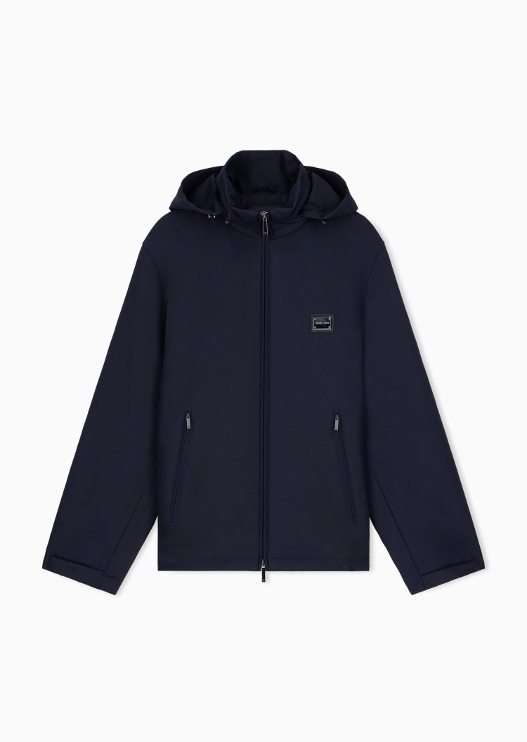 Emporio Armani 男士连帽轻薄机能直身通勤棉服外套