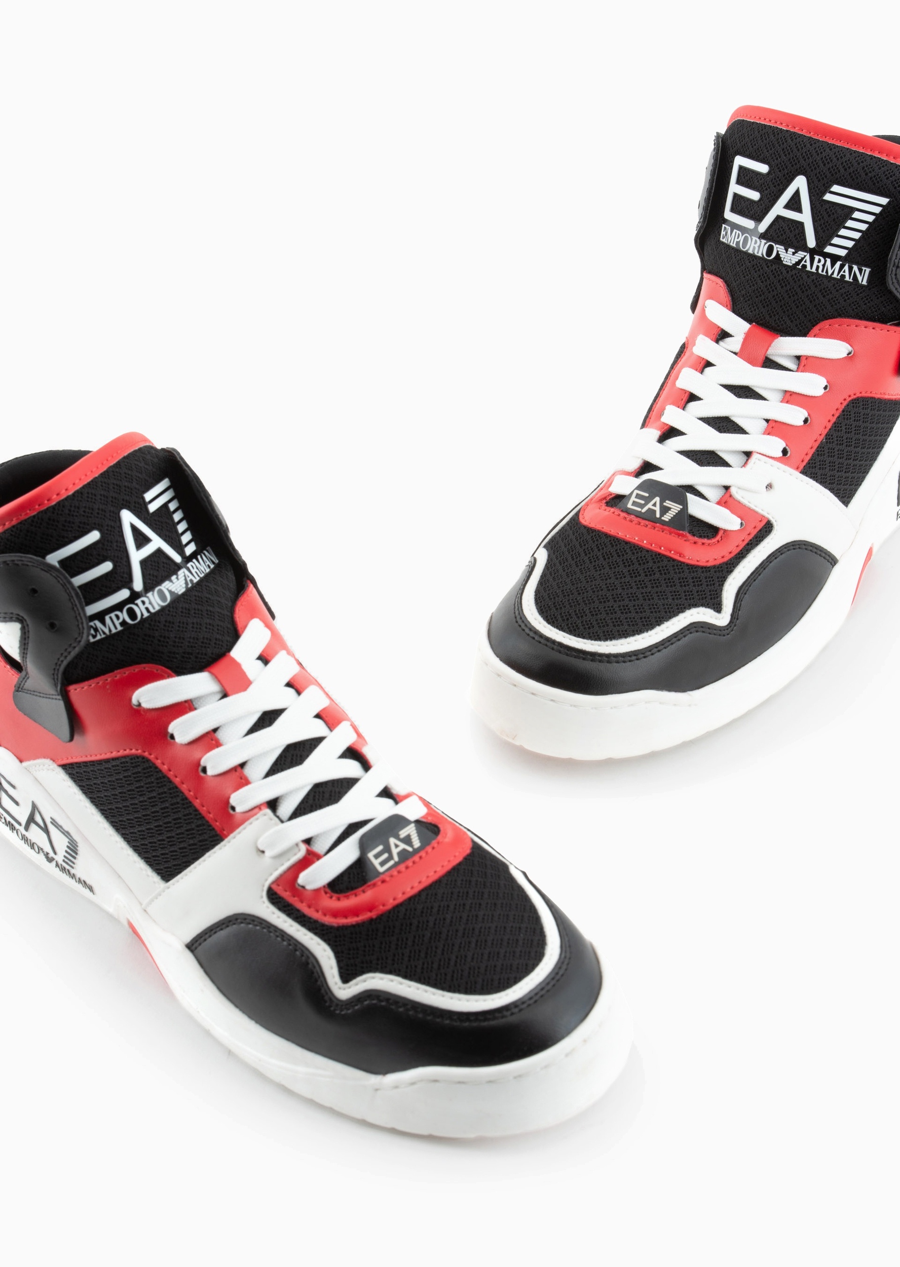 EA7 男女同款系带中帮网面拼接健身训练篮球鞋