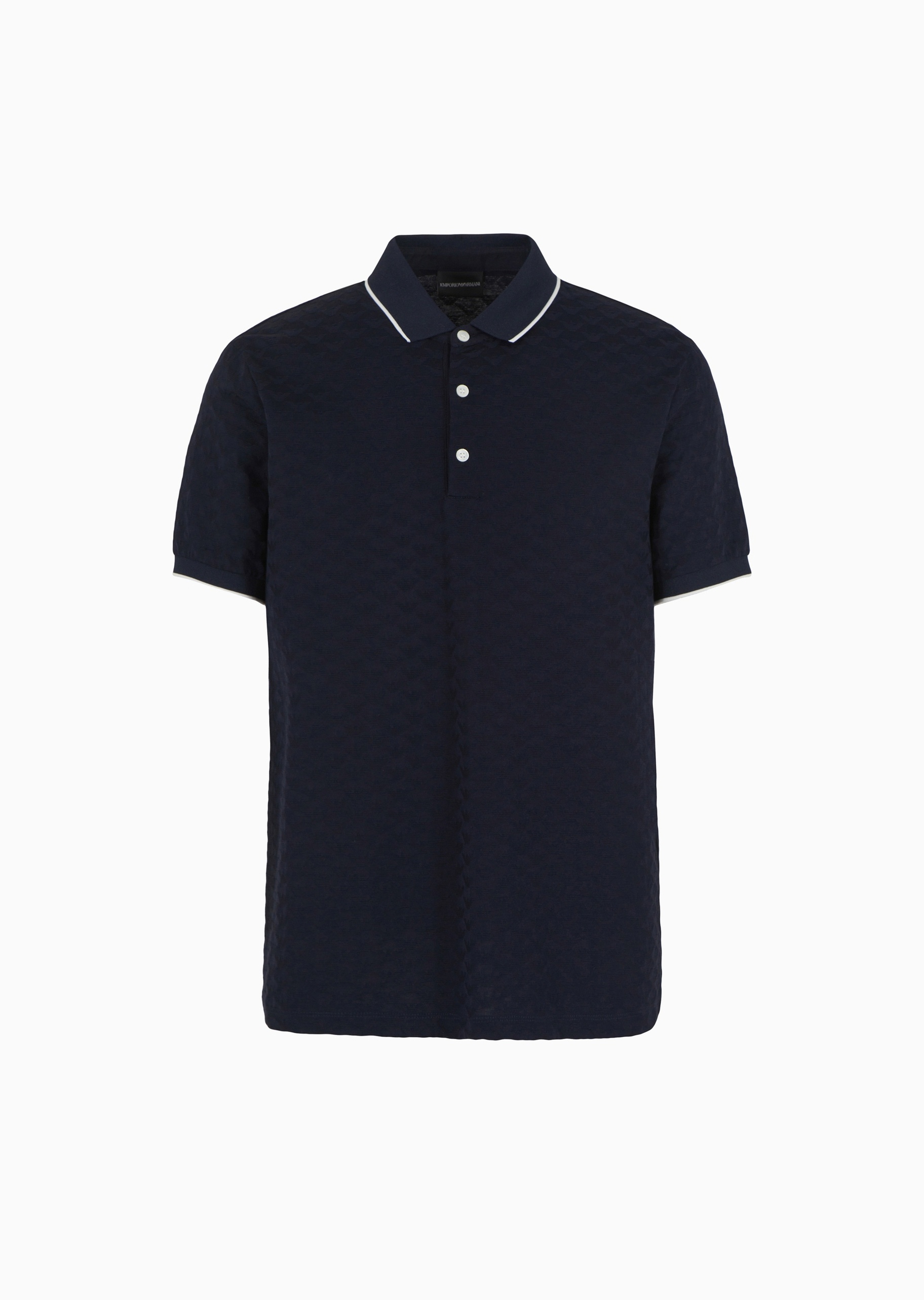 Emporio Armani 男士纯棉合身短袖翻领Polo衫