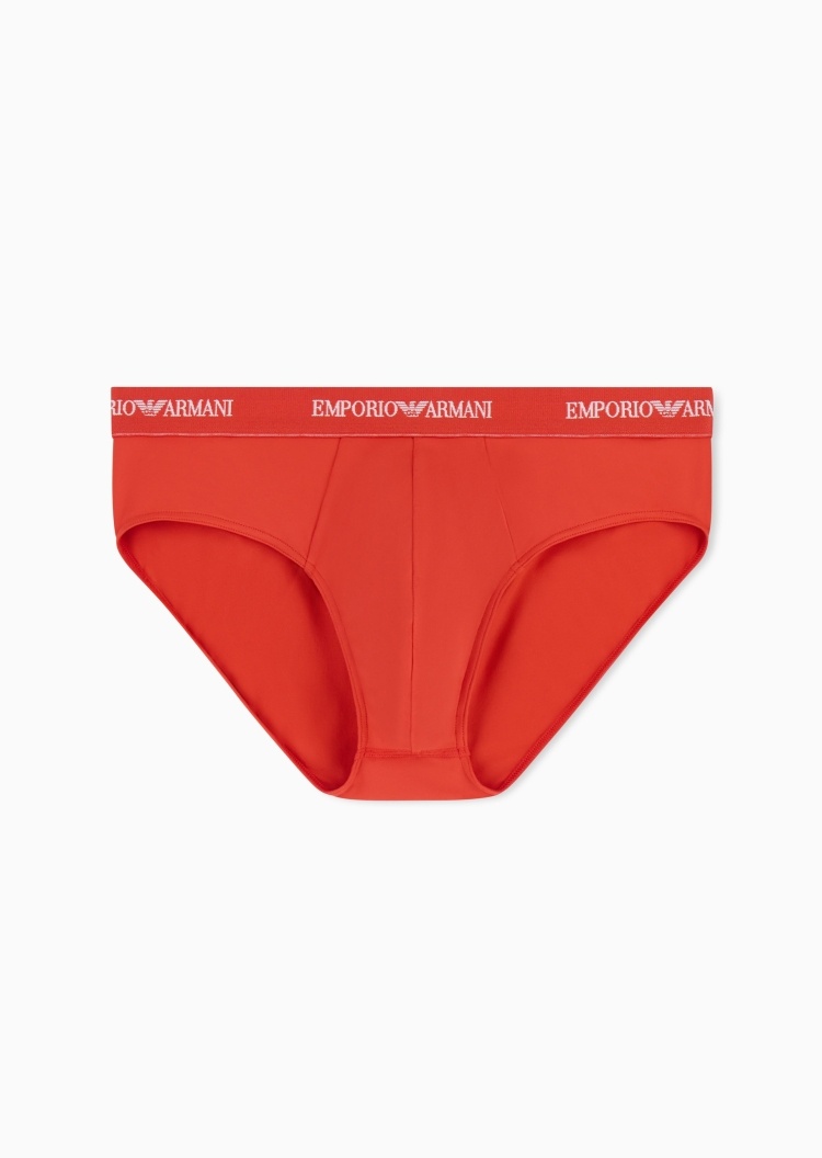 Emporio Armani 男士弹力三角性感LOGO腰边内裤