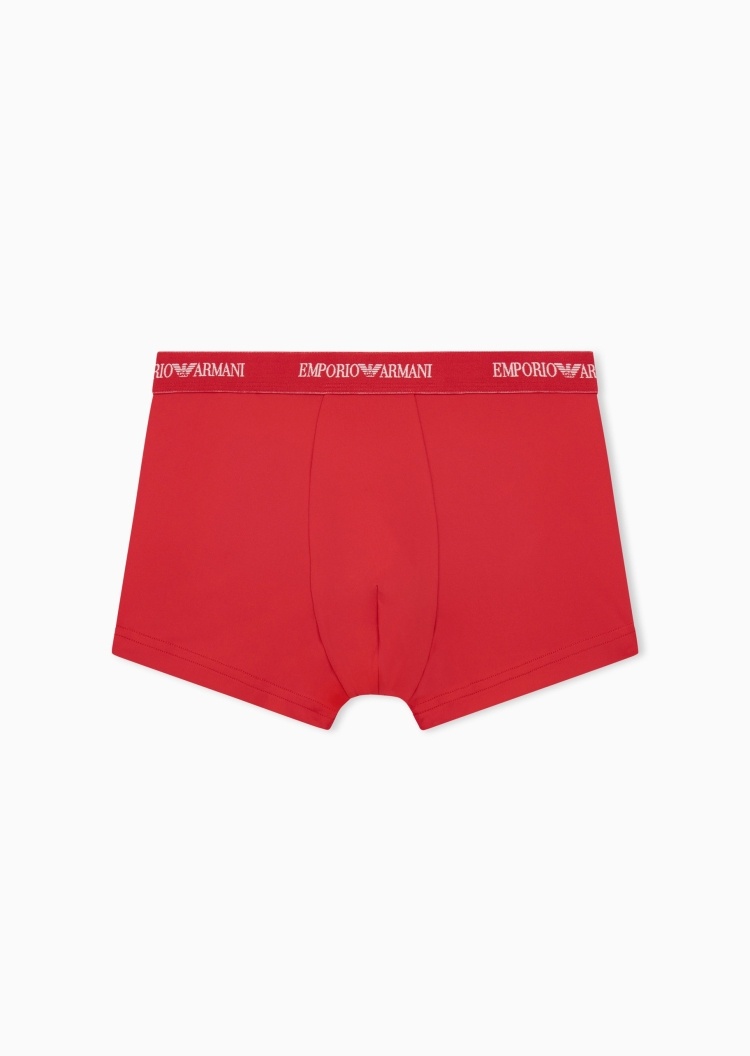 Emporio Armani 男士弹力平角徽标提花腰边时尚内裤