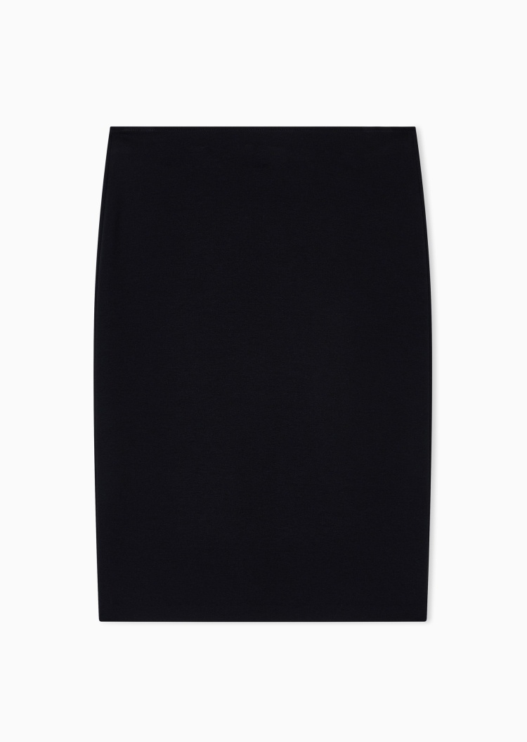 Emporio Armani 女士微弹合身短款铅笔纯色半身裙