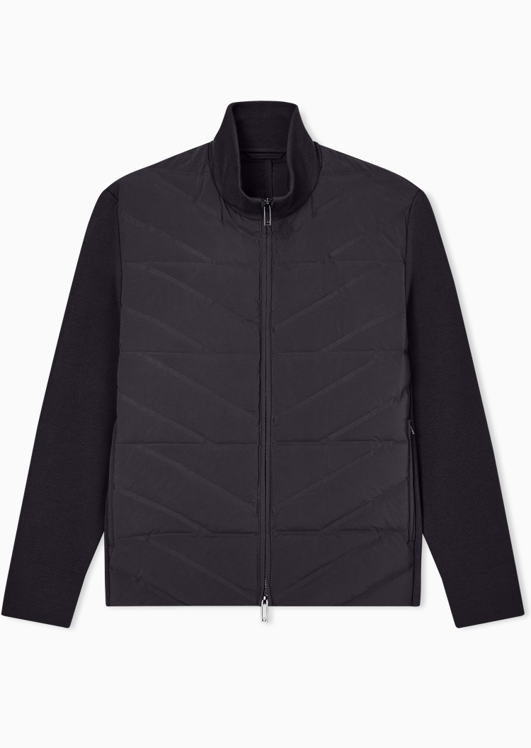 Emporio Armani 男士80白鸭绒立领绗缝羽绒服外套