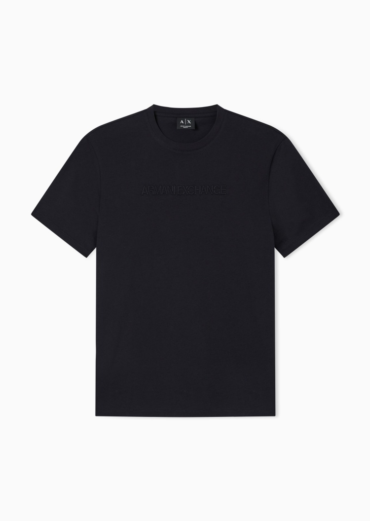 ARMANI EXCHANGE 男士纯棉合身短袖圆领经典徽标休闲T恤