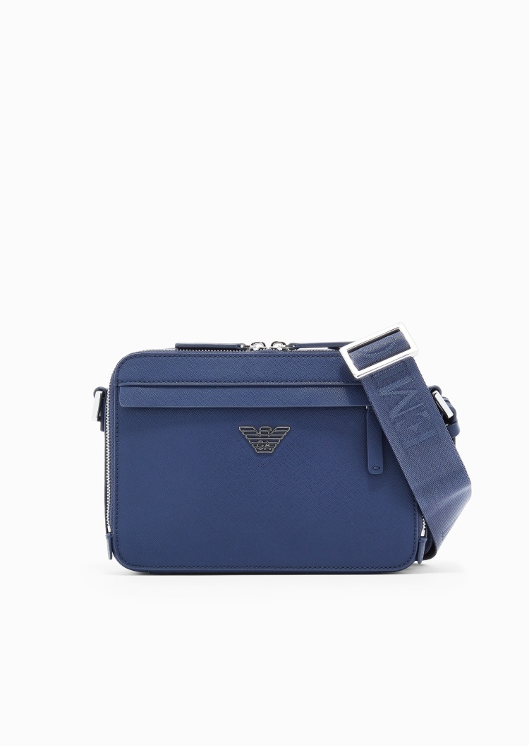 Emporio Armani 男士拉链横款可拆肩带单肩斜挎包